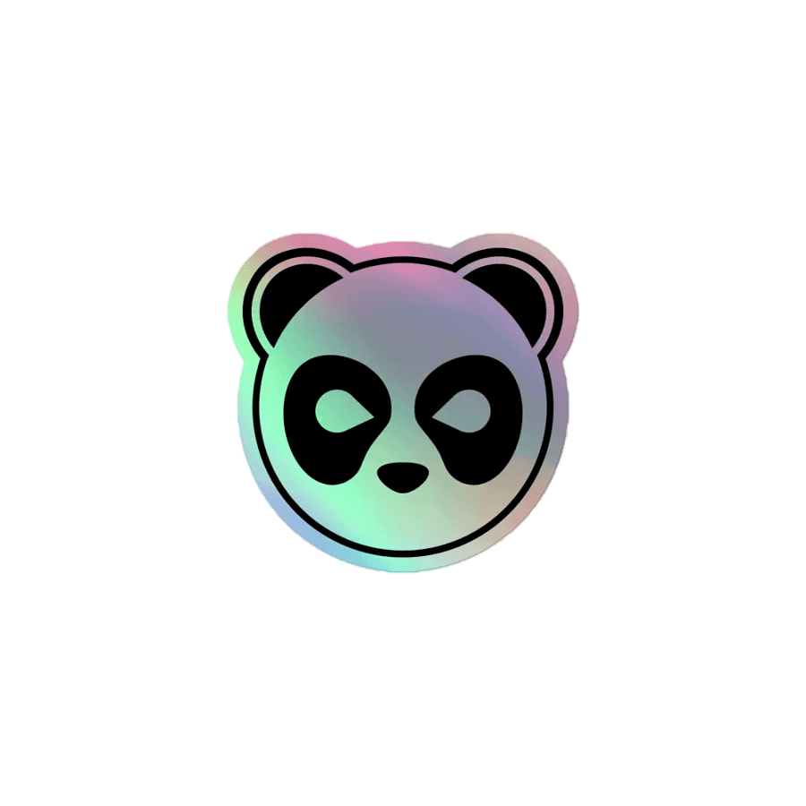 Holographic Panda Logo Sticker product image (1)