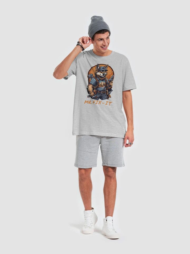 Mr. Fix-It - Cool Funny Wolf Handyman Bella Canvas 3001 T-Shirt for DIY Enthusiasts product image (2)