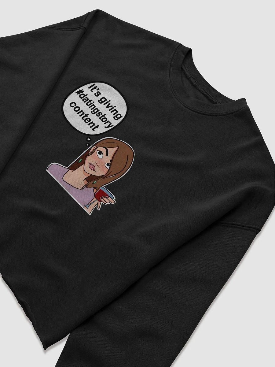 Dating Story Content - CROP sweatshirt, raw hem product image (7)