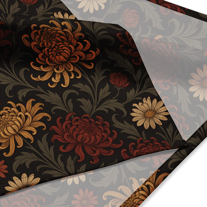 Vintage Chrysanthemum Floral Bandana – Retro Botanical Accessory & Unique Gift Wrap product image (4)