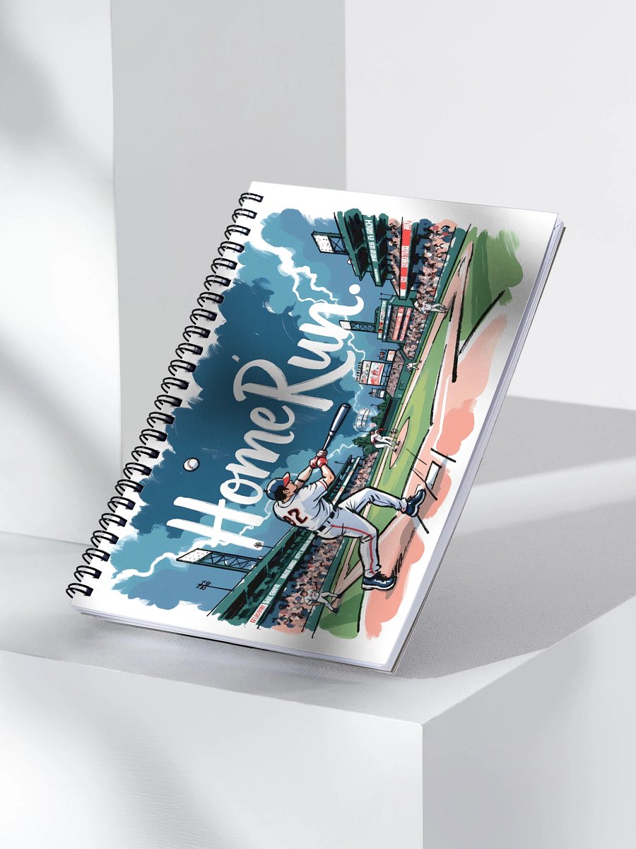 Baseball Home Run Action: Crowd Roaring Spiral Notebook product image (3)