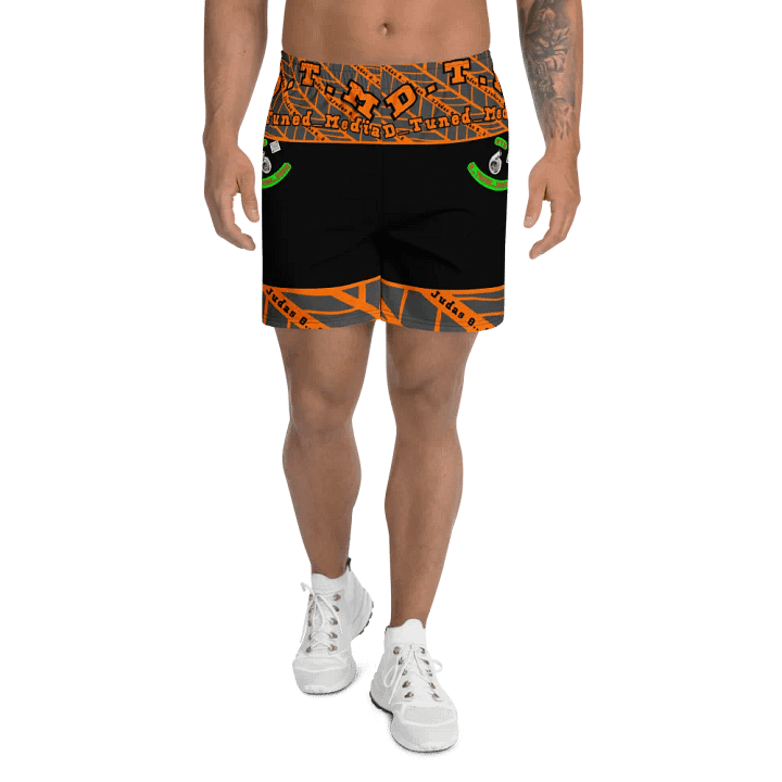 D-Tuned Media All-Over Print Athletic Long Shorts product image (1)