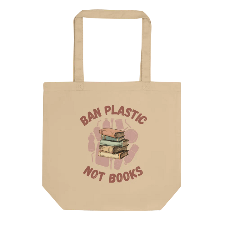 Ban Plastic Not Books Eco-Friendly Tote Bag product image (1)