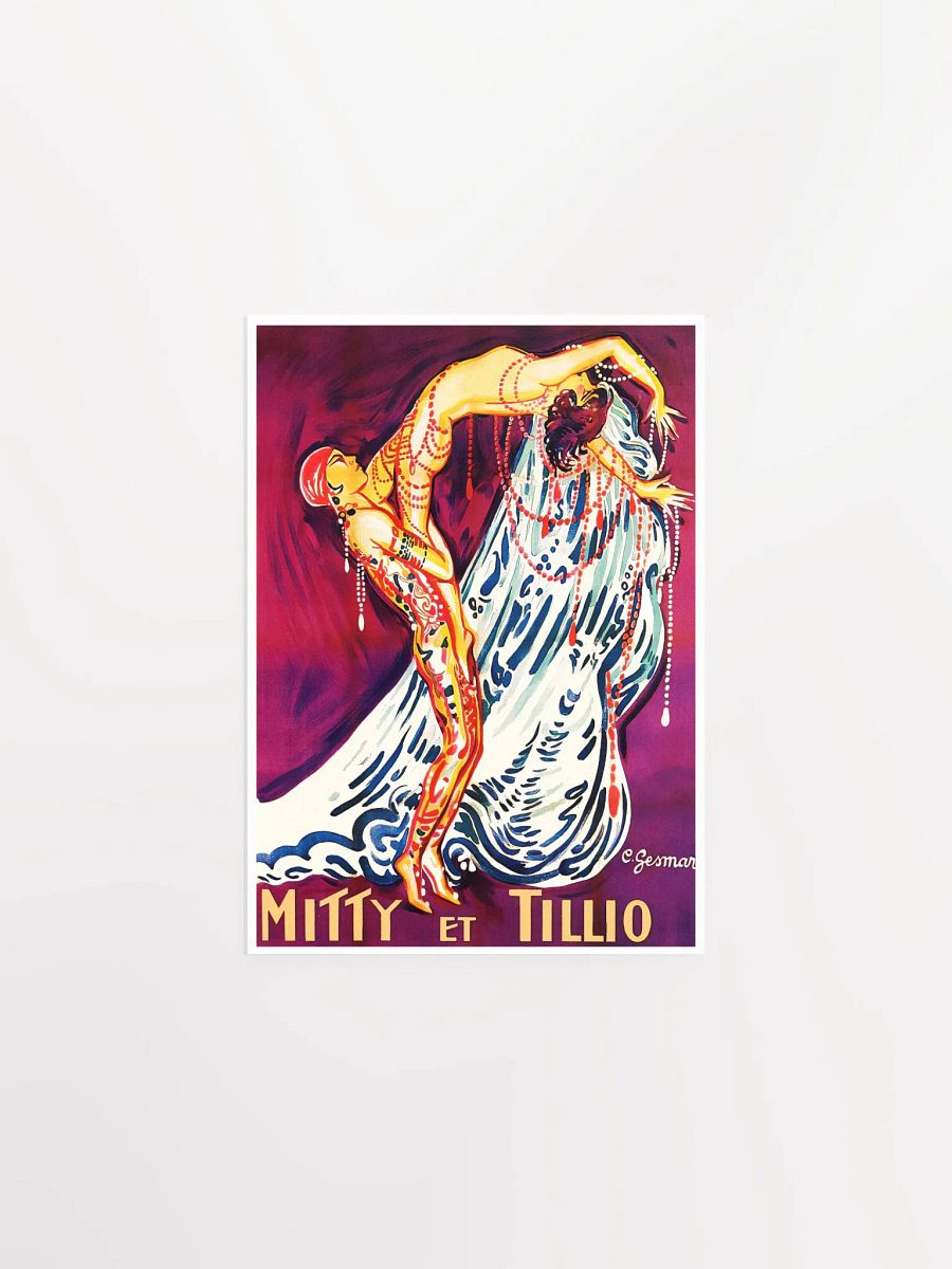 Mitty and Tillio Vintage Theatre Dance Poster product image (1)