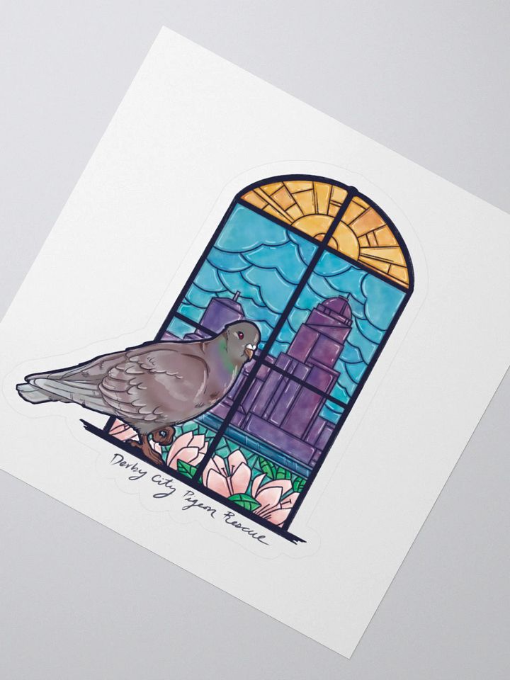 Pigeon Stained Glass Kiss Cut Stickers product image (2)