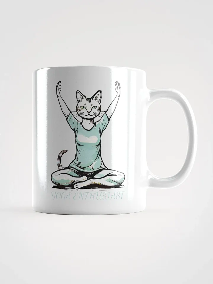 Funny Yoga Cat Mug for Yoga Enthusiasts - Cute Yoga Pose Cat Mug - Perfect Gift for Cat Lovers and Yoga Fans product image (1)
