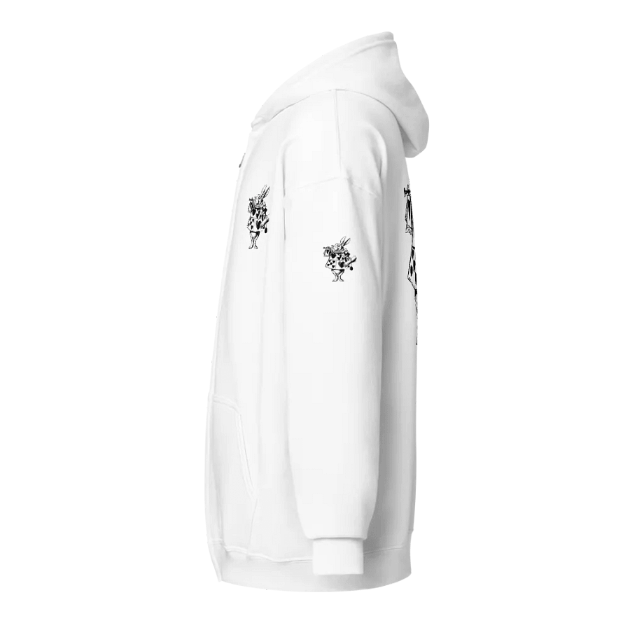 White Rabbit Unisex Zip Hoodie - Alice Collection product image (4)