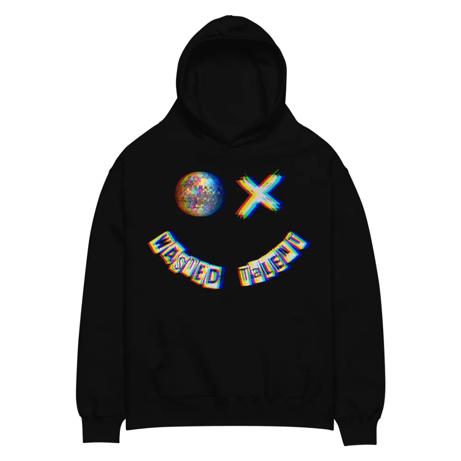 OG WASTED TALENT GLITCH SMILEY PREMIUM HOODIE product image (2)