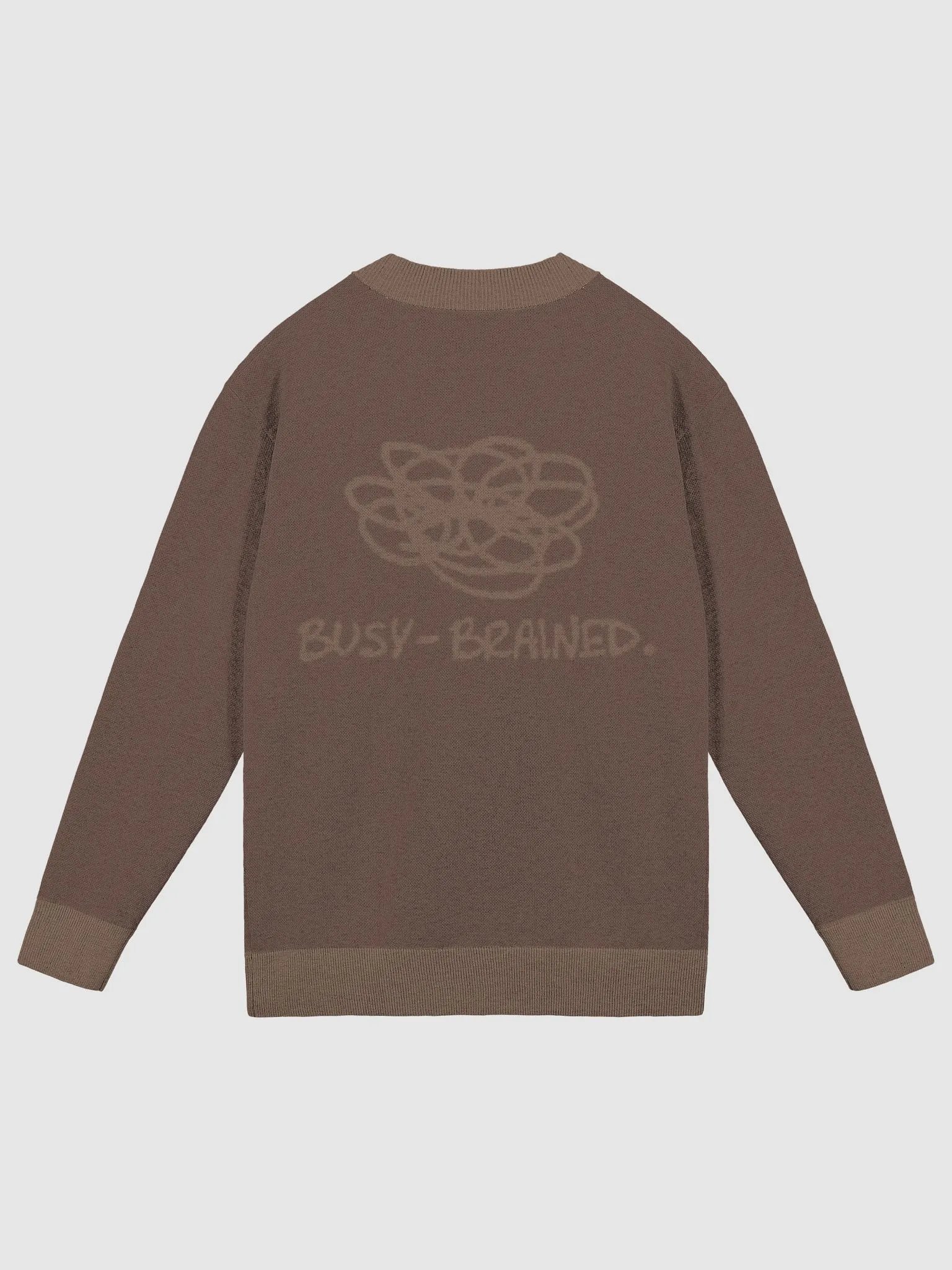 BUSY-BRAINED (lg. design, duotone brown) knitwear cardigan product image (2)