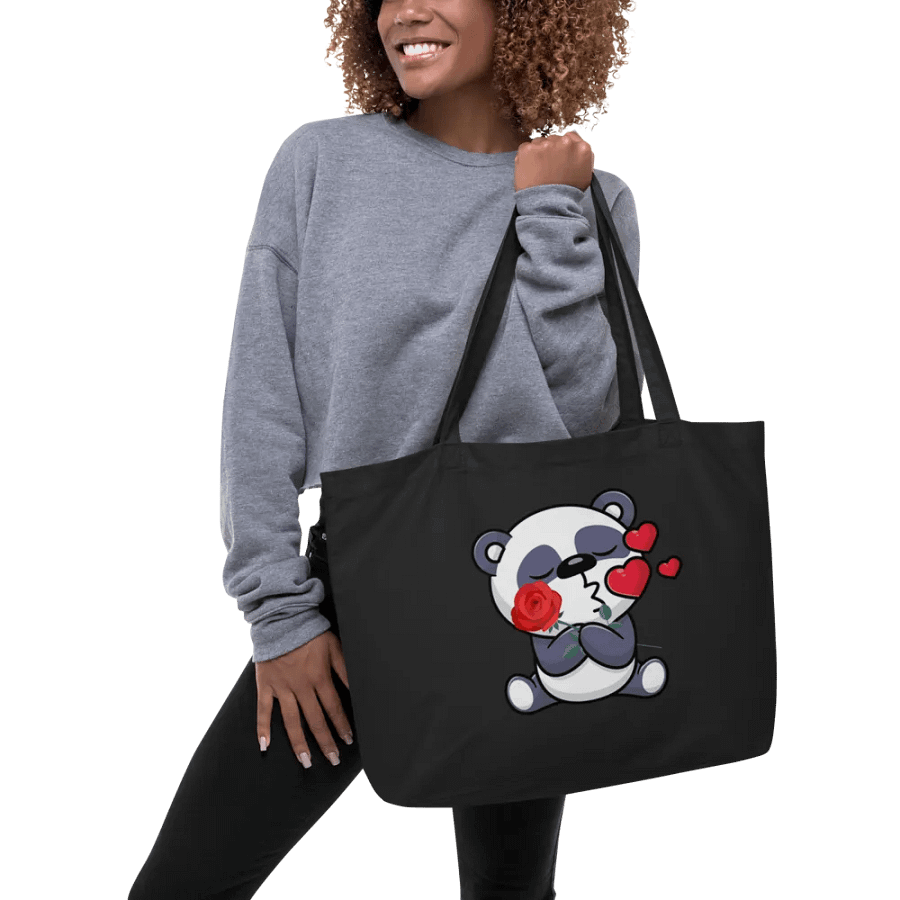 Panda Love Organic Tote Bag product image (5)
