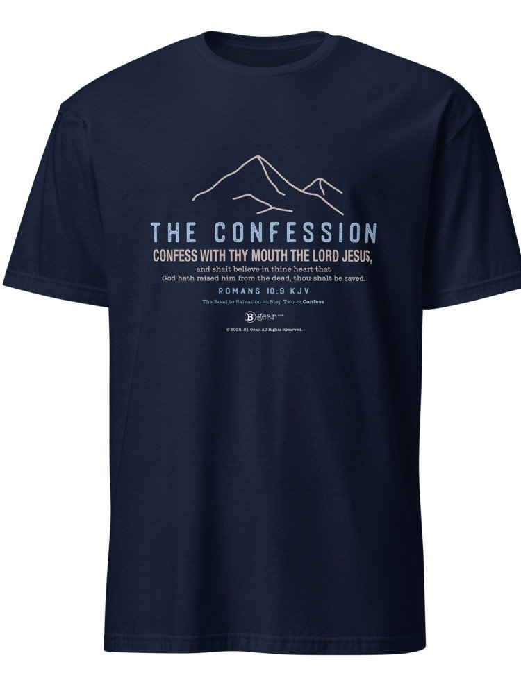 T-Shirt, The Road to Salvation, Step 2, CONFESSION/Confess, Short-Sleeve Unisex T-Shirt product image (20)
