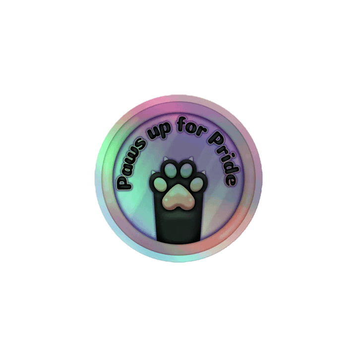 Paws Up For Pride Holo Sticker product image (1)