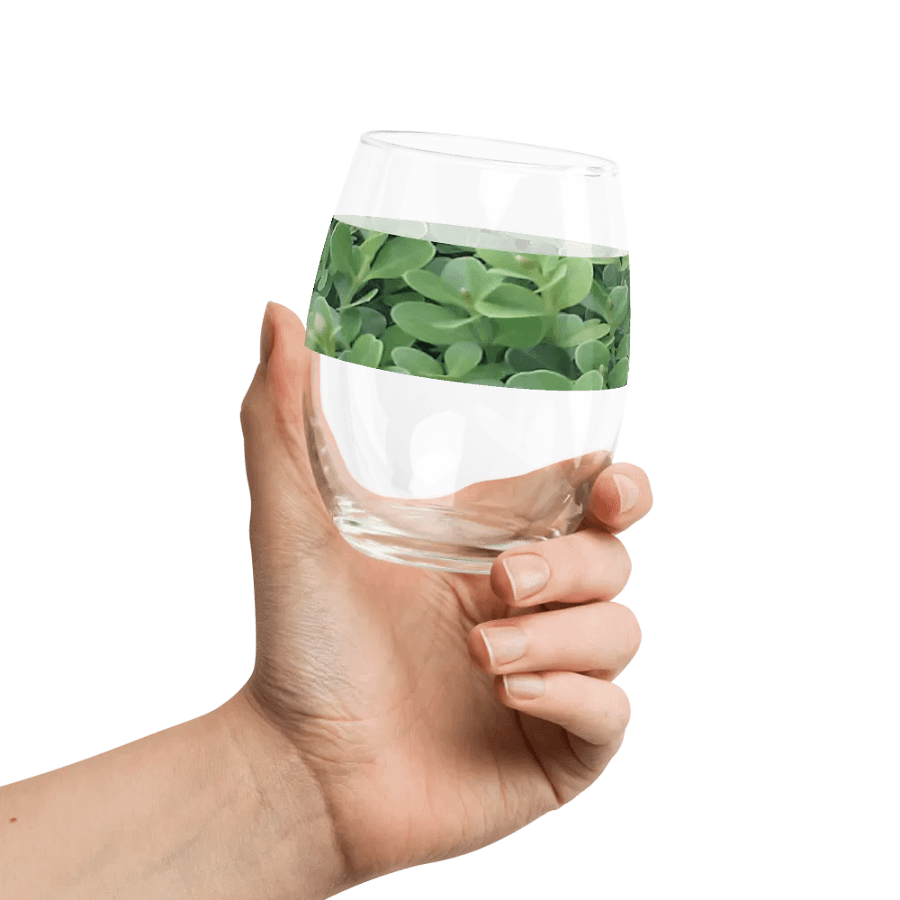 "Green Leaf" Glass Cup product image (12)