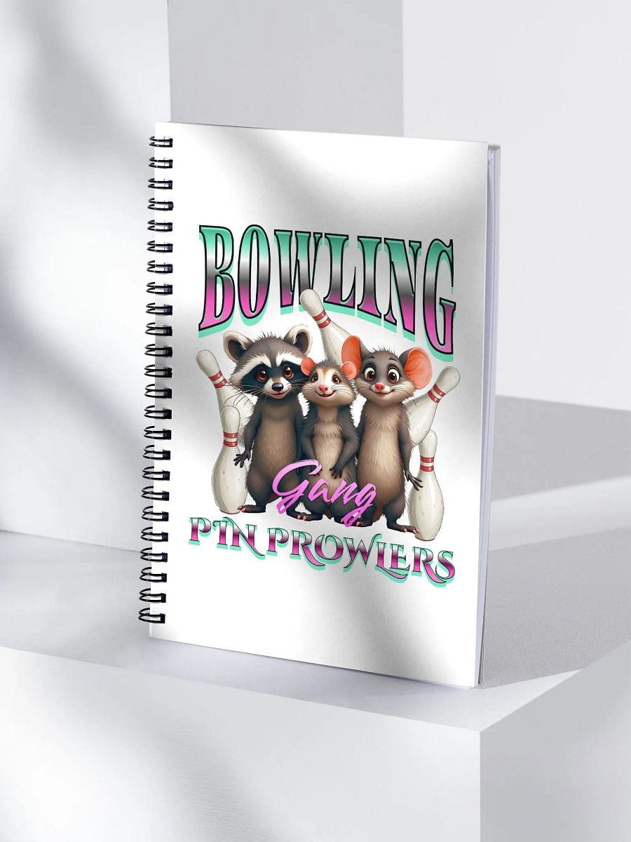 Bowling Gang Pin Prowlers Raccoon Spiral Notebook product image (1)