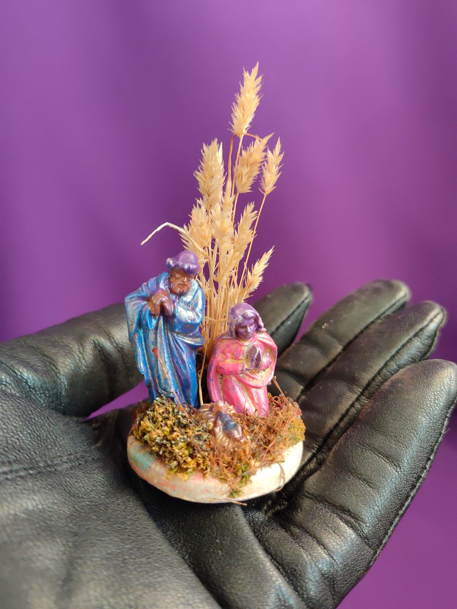 Presépio mini artesanal, feito à mão, Sagrada Família, presépio único e exclusivo, magia do Natal product image (5)