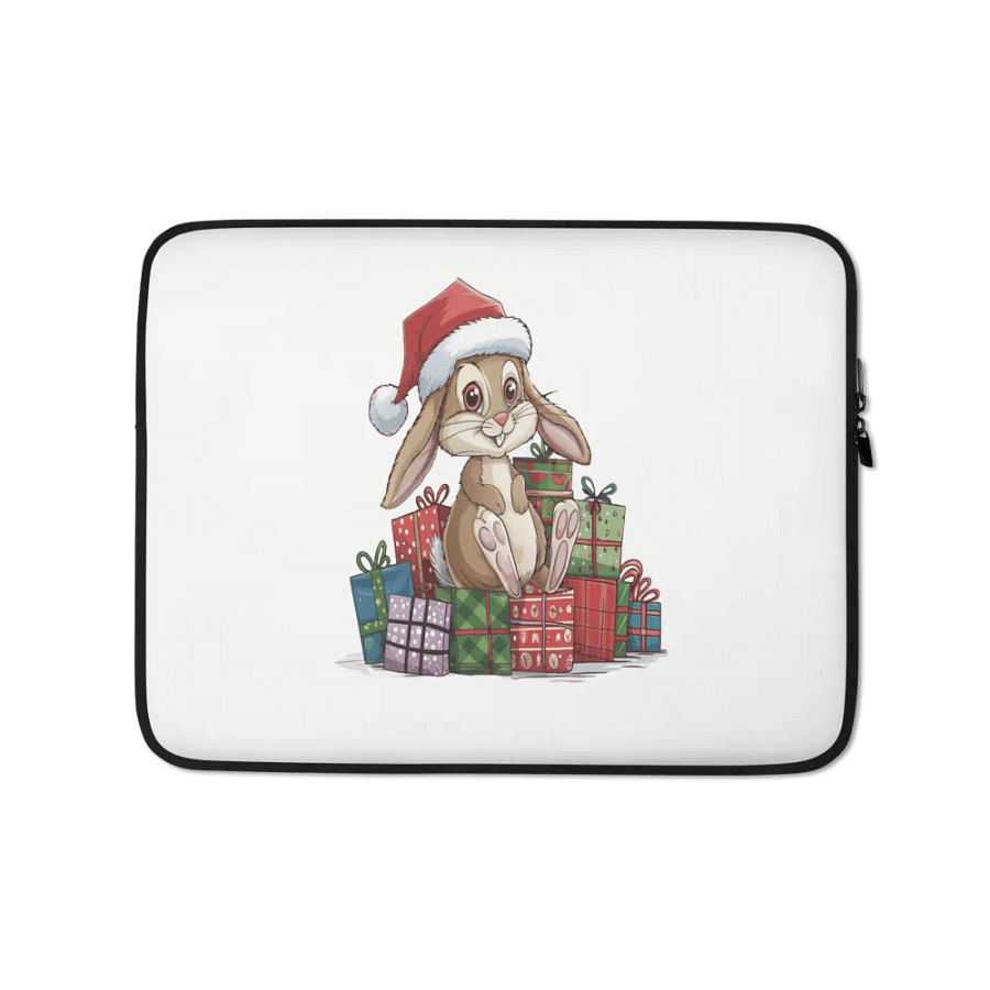 Santa Bunny Laptop Sleeve product image (1)