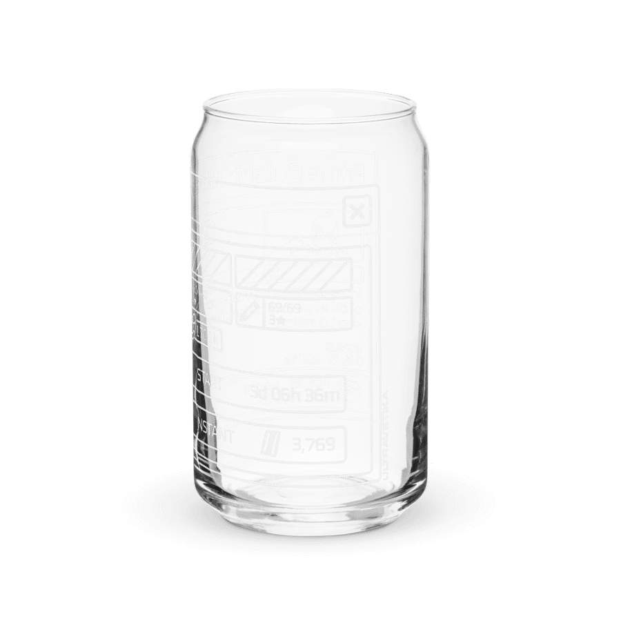 Prime Bullshit Tolerance Can Shaped Glass (White) product image (7)