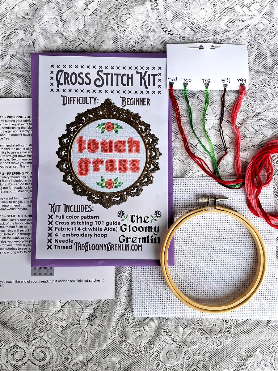 Touch Grass - Cross Stitch Kit product image (1)