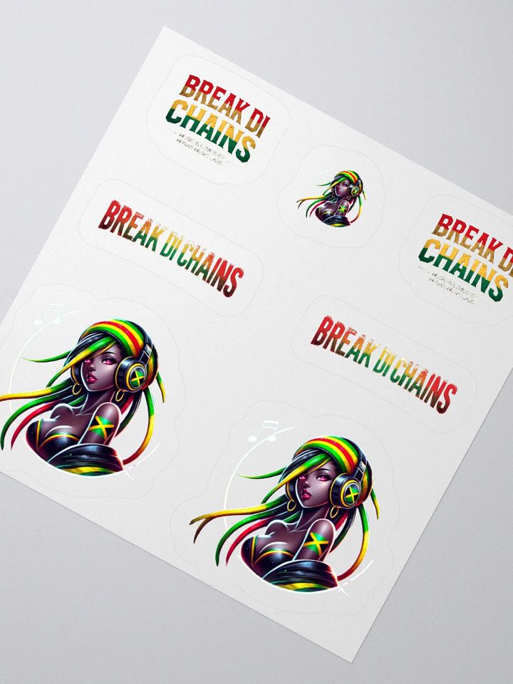 🔥 Break Di Chains – Roots Reggae Sticker Pack (Multiple Sizes) product image (2)