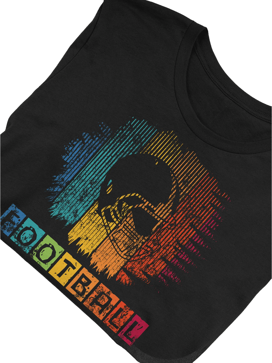 Retro Football Helmet T-Shirt – Vintage Grunge Sports Tee for American Football Fans product image (47)