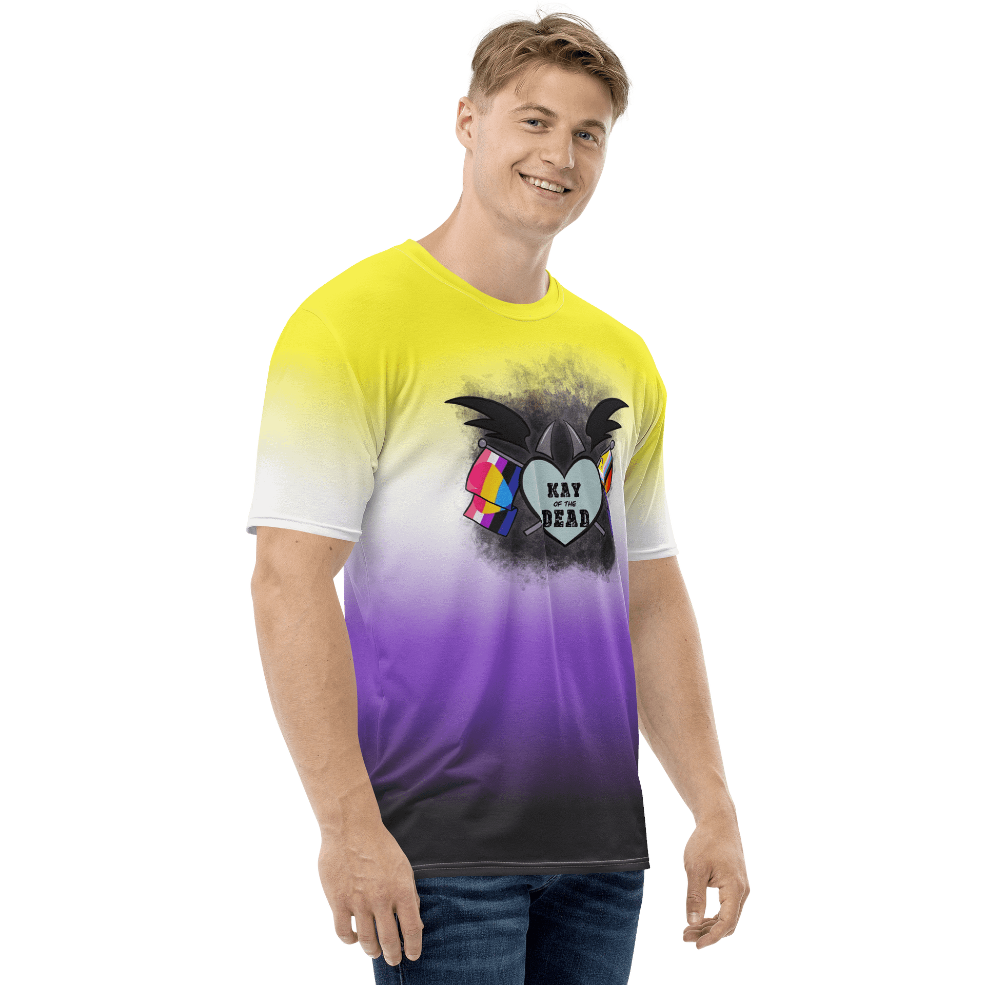 Kay_of_the_Dead Pride Logo Nonbinary Pride Tee product image (4)