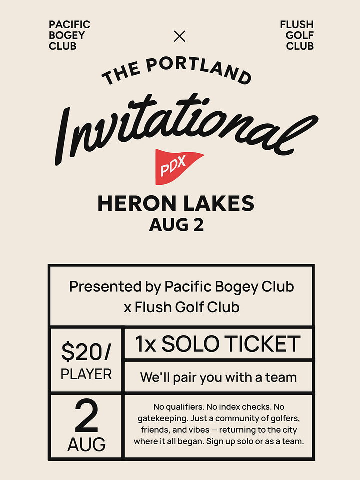 Solo Ticket - The PDX Invitational product image (1)