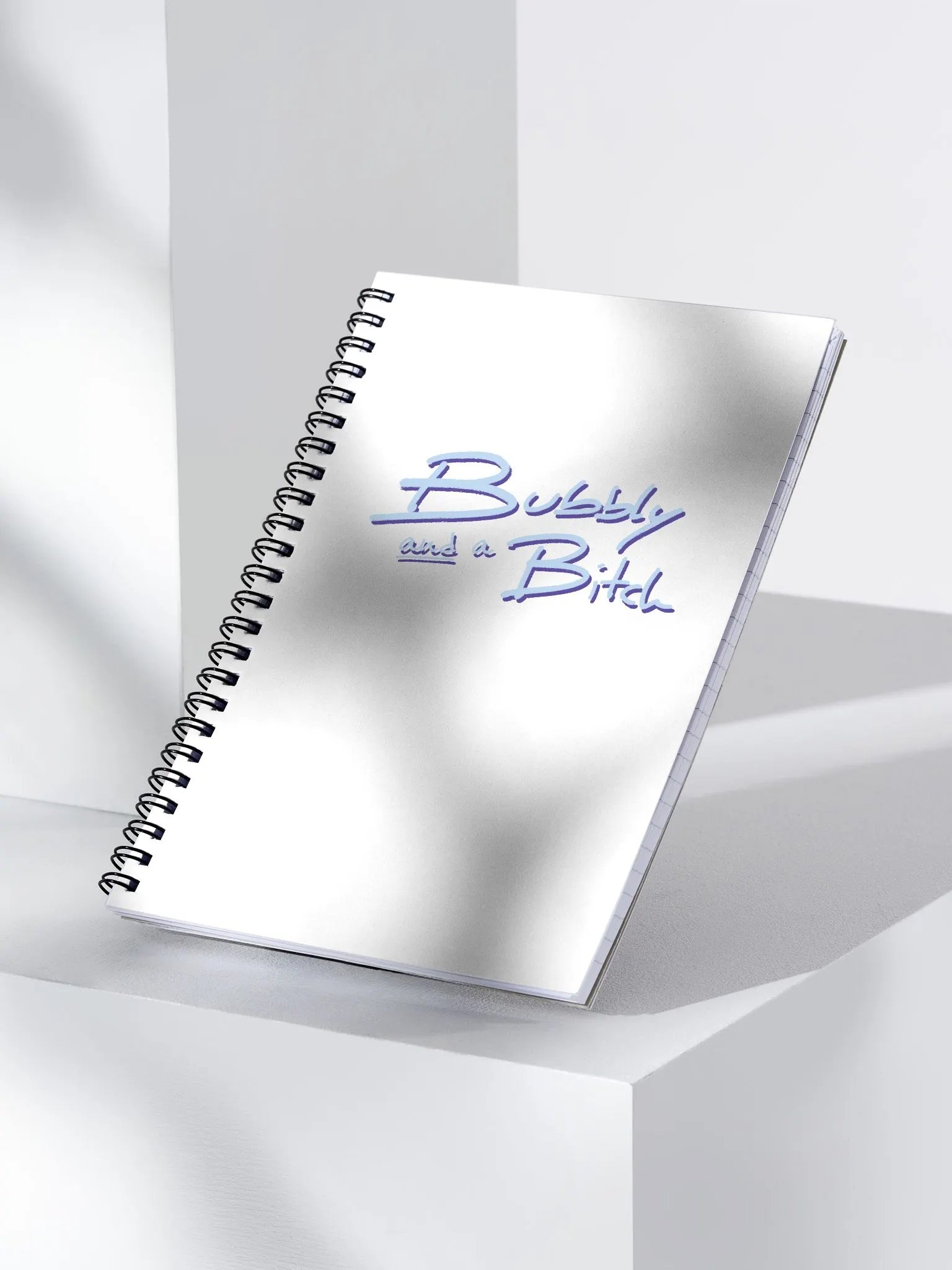 Bubbly and a B*tch (blue and purple shadow design) noteboo product image (4)