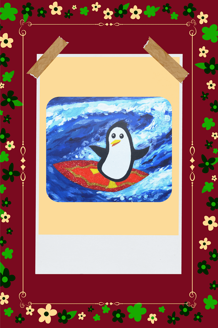 Surfing Penguin Mouse Pad product image (1)