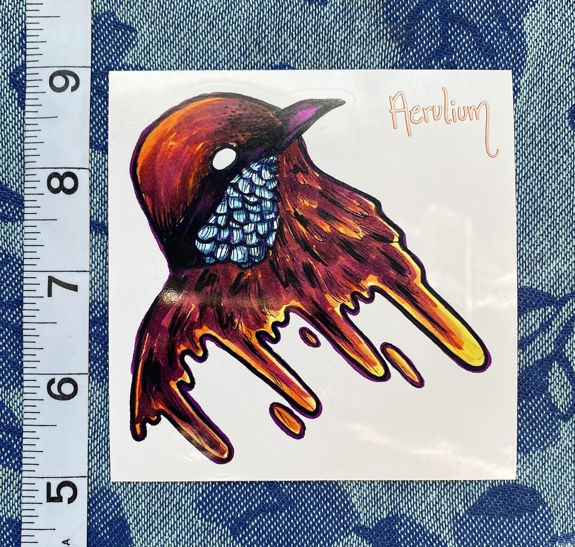 Spring Sunrise Gloopy Birb Kiss-Cut Sticker product image (2)