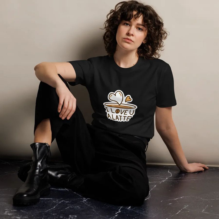 I Love U A Latte Unisex Premium T-Shirt product image (7)