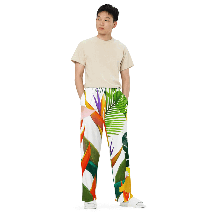 Tropical Paradise Unisex Wide-Leg Pants product image (6)