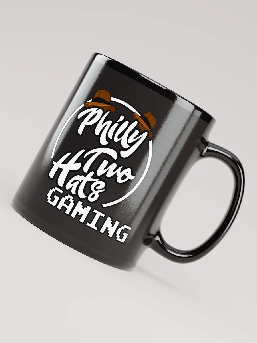 Philly Two Hats Gaming Logo Mug Black product image (4)
