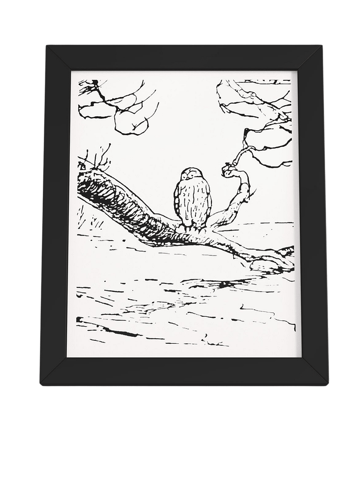 Owl on a Branch Framed Artwork product image (1)