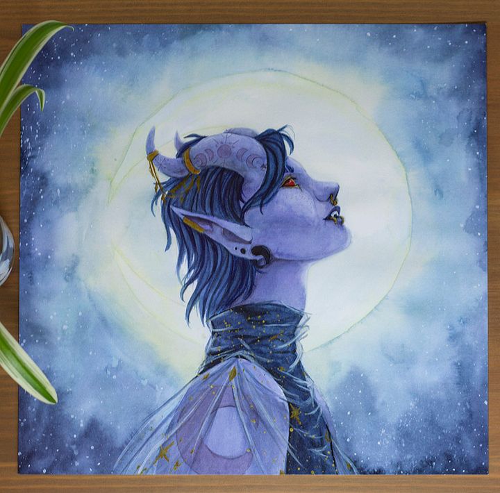 Moon Tiefling Print product image (1)