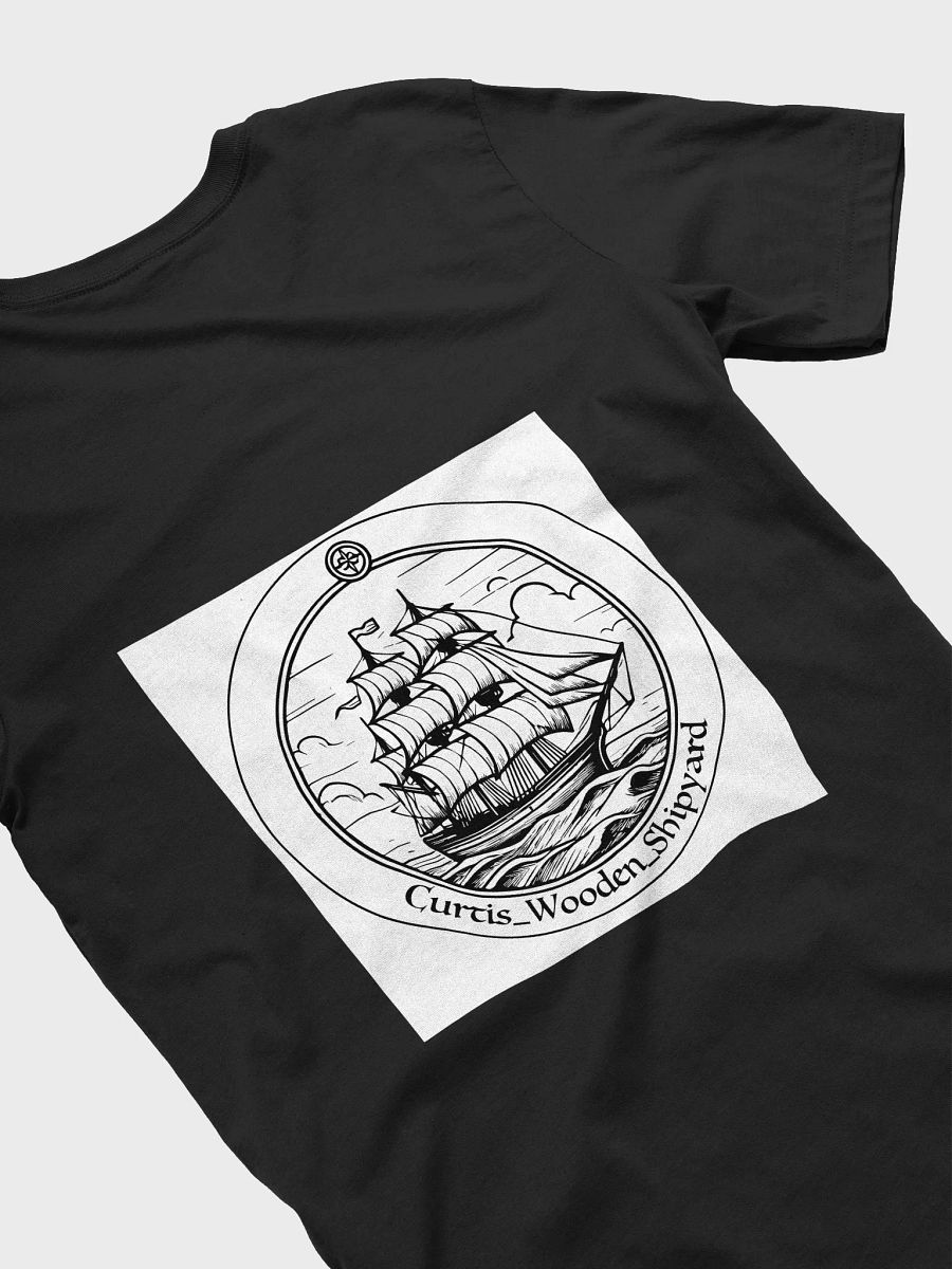 Dark T-shirt with black and white logo with name product image (23)