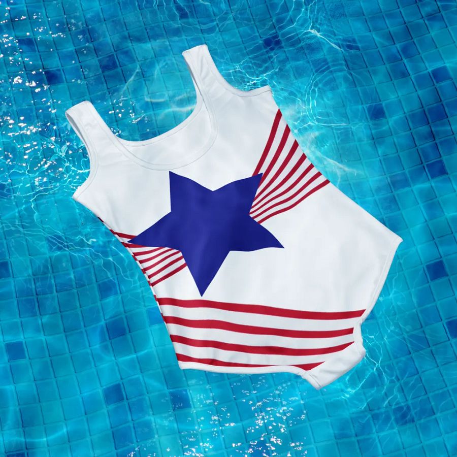 Old Glory Ribbons Youth Swimsuit product image (9)