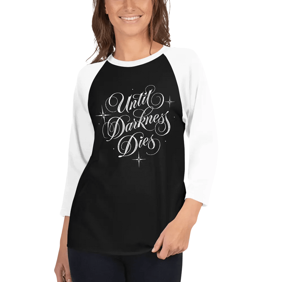 Until Darkness Dies (simple design) Fine Jersey Raglan Tee product image (5)