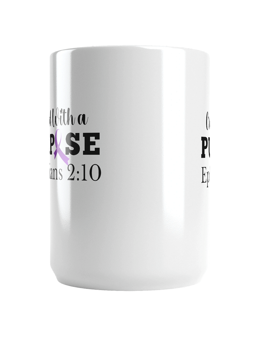 Created With A Purpose : White Ceramic mug | Christian Faith | Alzheimer and Brain Disorder Awareness | Gift To Mom, Dad, Child With Brain Disease product image (6)