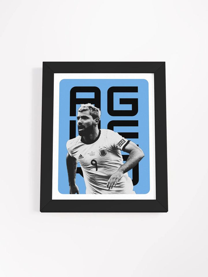 Sergio Aguero BW Argentina Name Art Framed Print product image (1)
