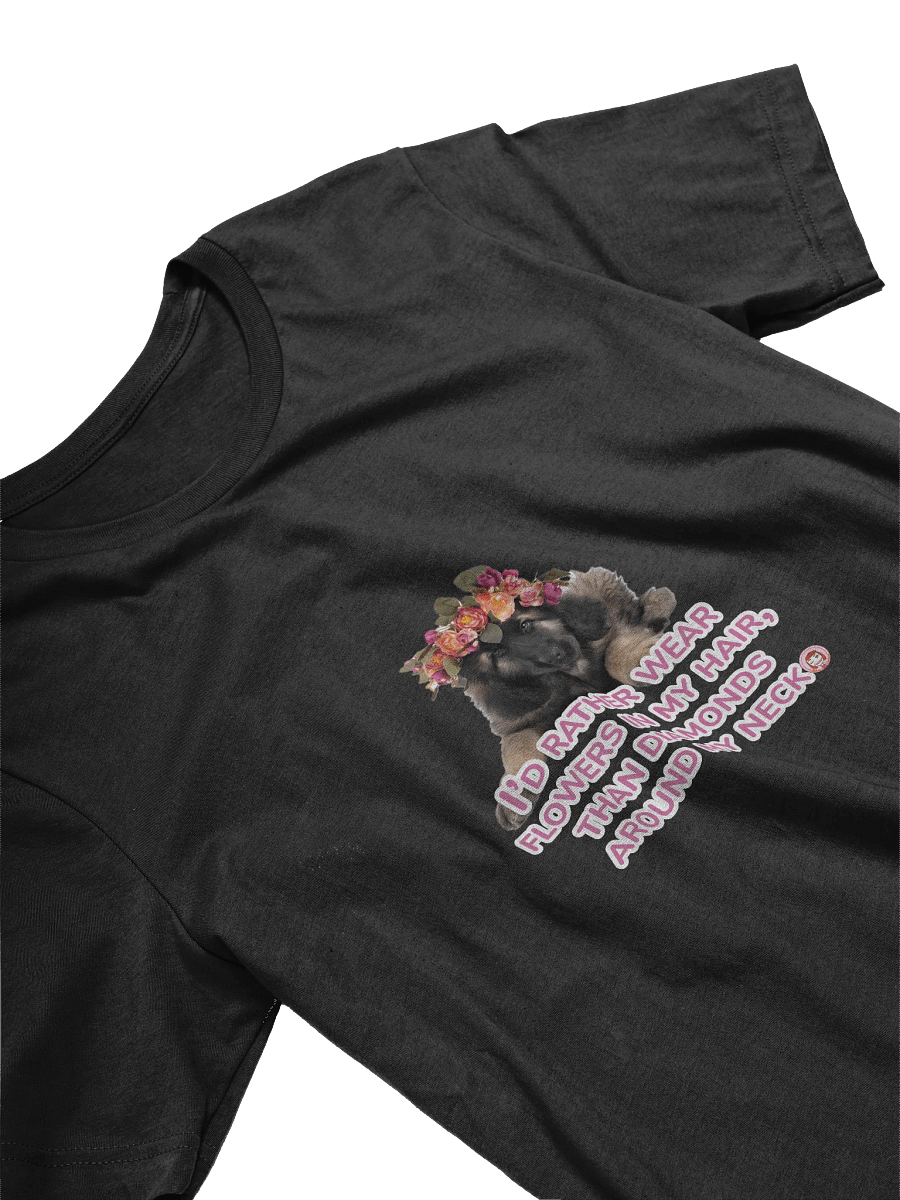Floral Pup Statement Tee - 