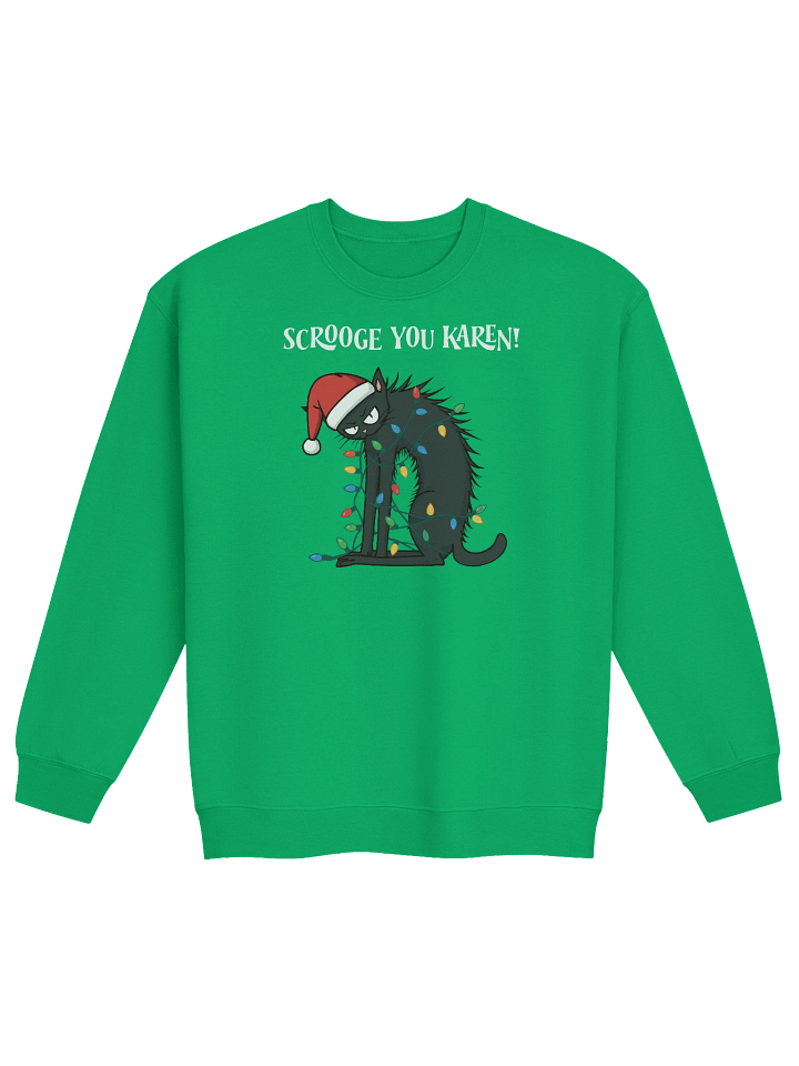 Unhappy Holidays Cat Crewneck Sweatshirt product image (33)