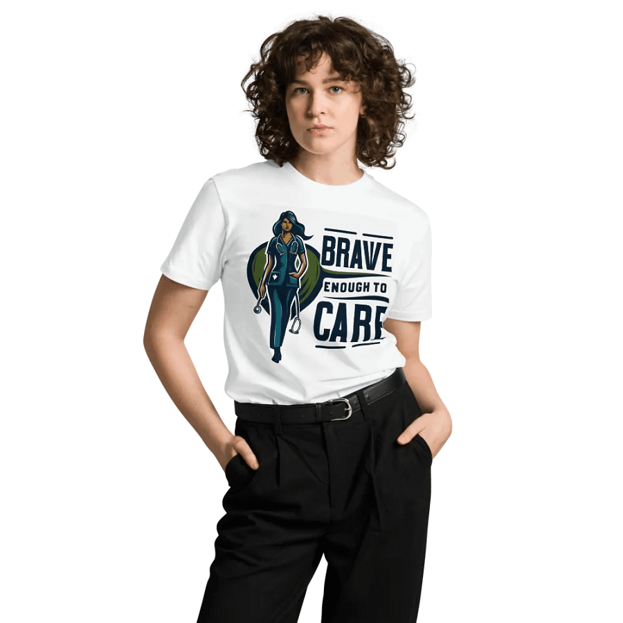 brave enough to care t-shirt product image (8)
