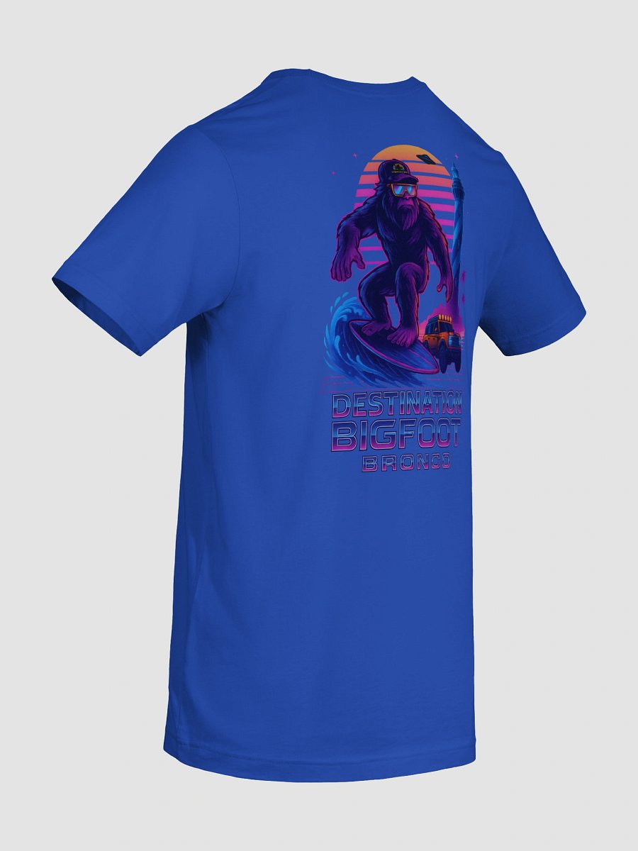 Destination Bigfoot Bronco Synthwave T-Shirt (Blue) product image (10)