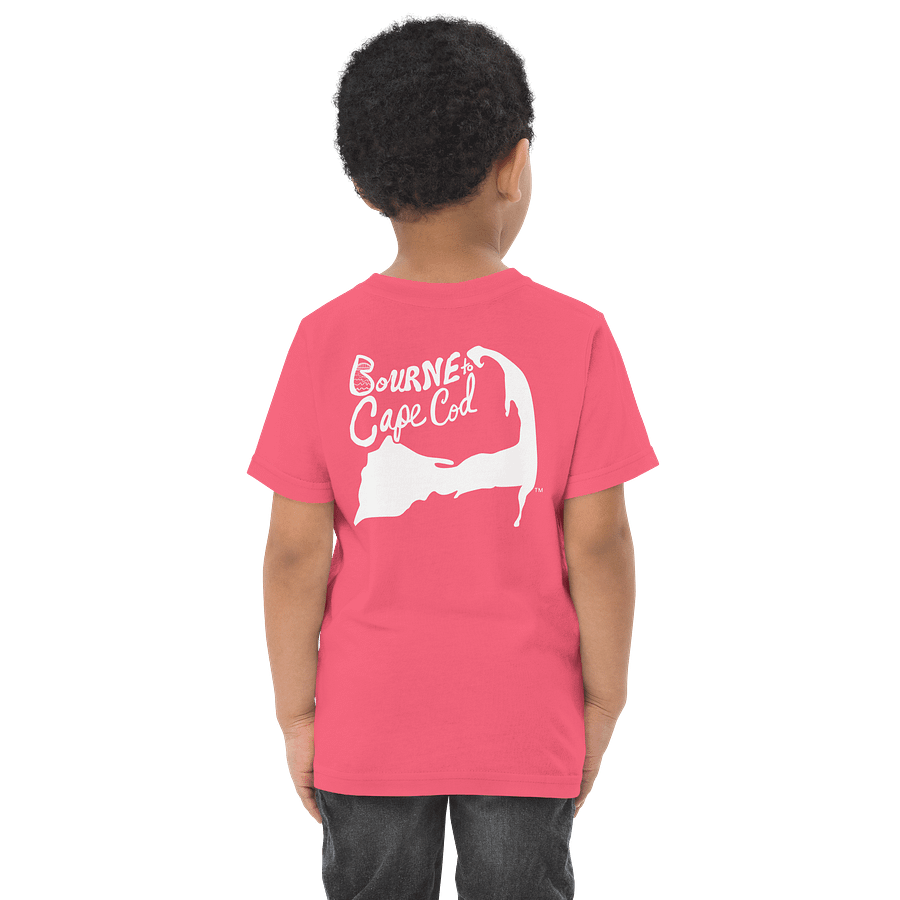 BRN.2C.C.™/BOURNE to Cape Cod™ | DTG Vintage Print | Toddler T-Shirt | Coastal Jersey Tee for Littles | White Logos product image (5)