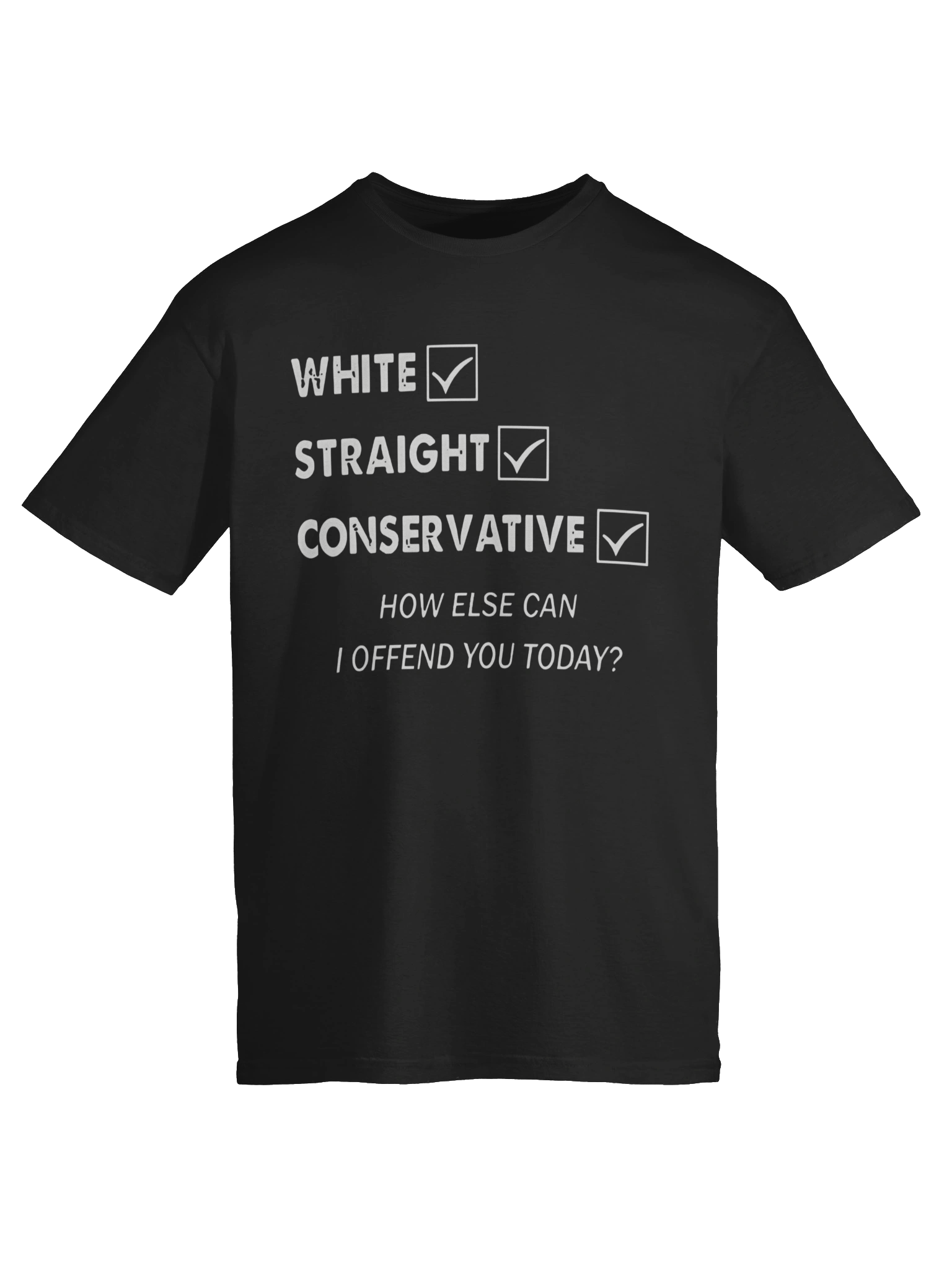 White Straight Conservative T-Shirt product image (6)