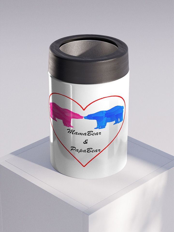 Mama & Papa Bear Stainless Steel Koozie product image (1)