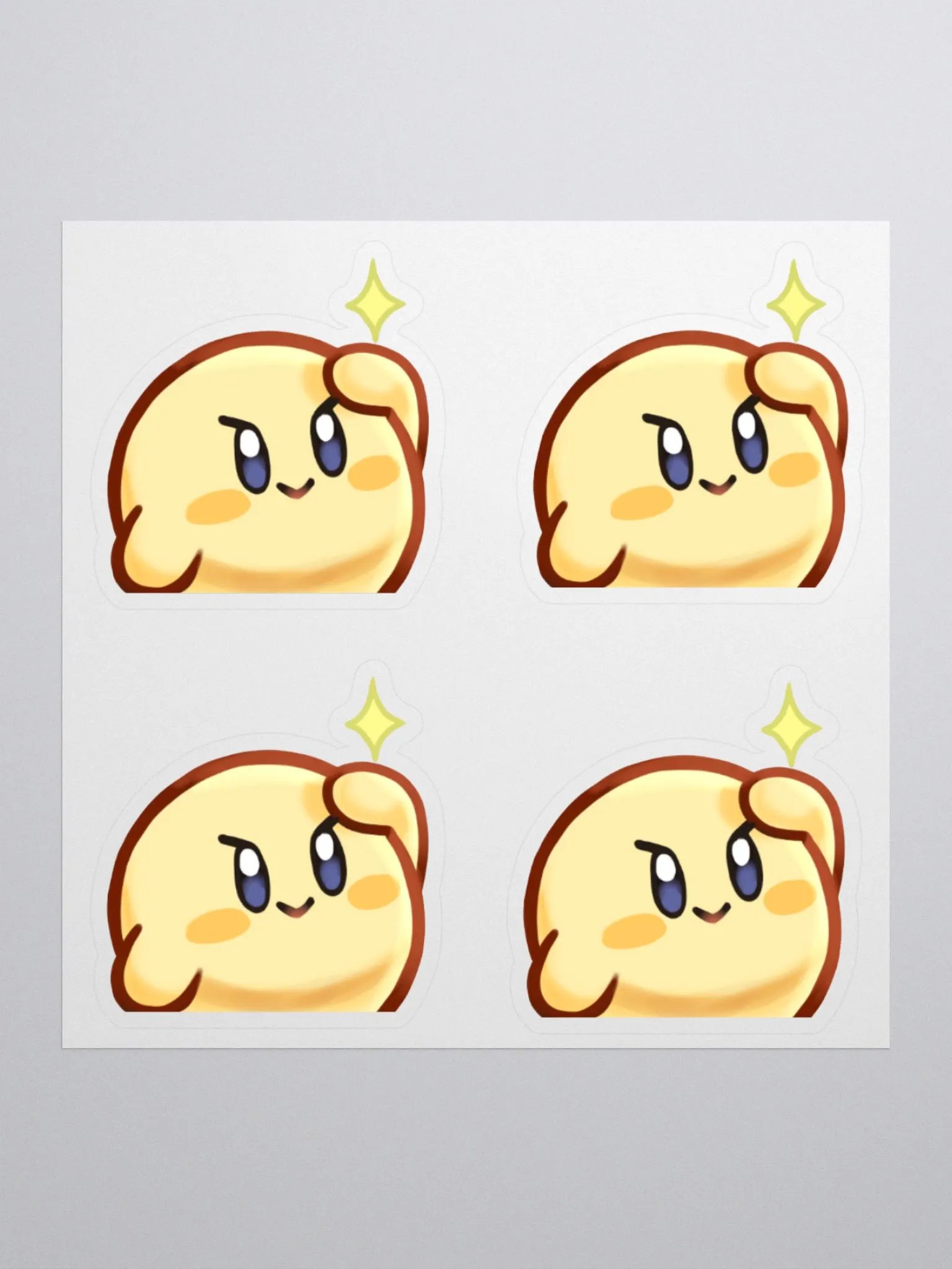 Kirb Salute 4 Sticker Sheet product image (1)