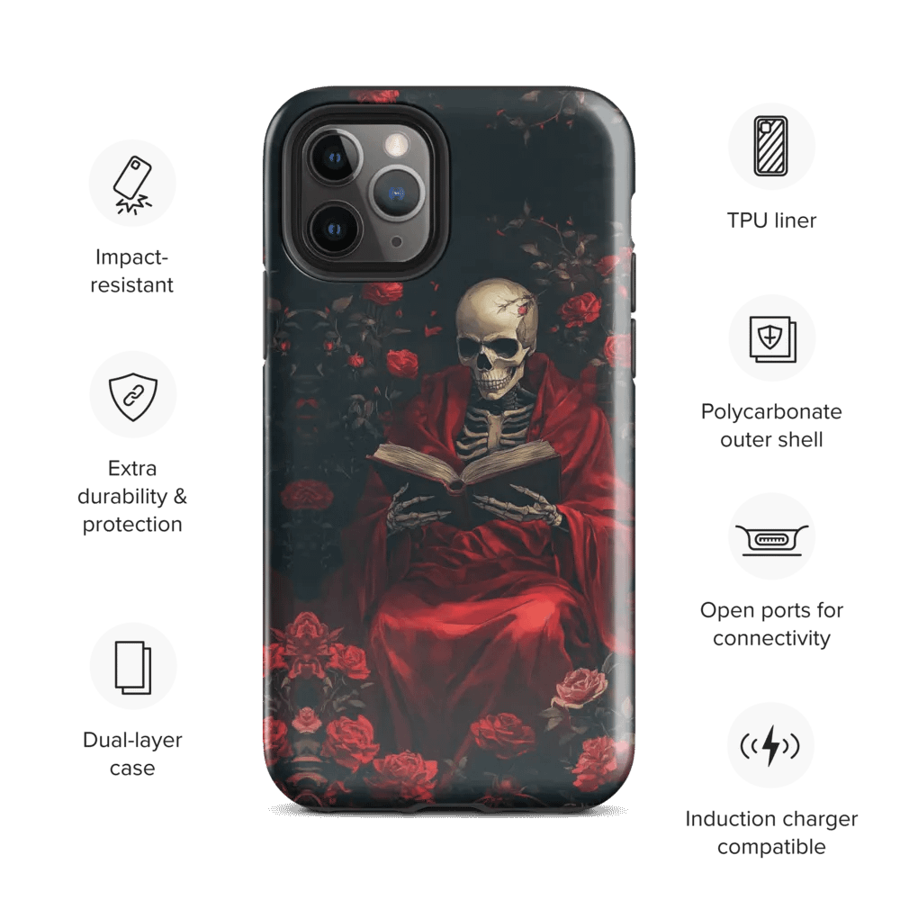 Gothic Skull & Roses iPhone Case – Dark Aesthetic Protection product image (28)