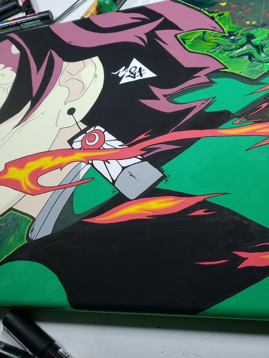 Fire Breathing ( Wood Panel Canvas Painting ) product image (3)