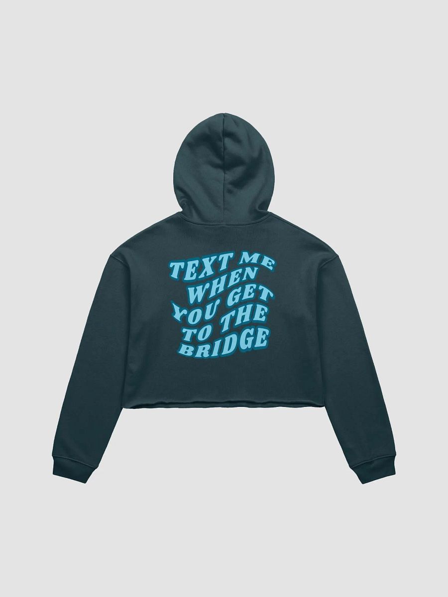 Text Me When You Get to the Bridge Crop Top Hoodie product image (17)